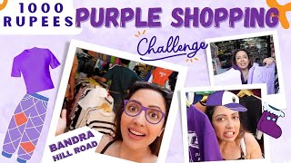 1000 Rupees PURPLE Shopping Challenge  Crazzzyyyy Experience  Garimas Good Life [upl. by Akli]