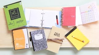 DIY Mini Notebooks  Spiral Notebook Sketch Pad Composition Legal Pad Pencils amp Sharpie [upl. by Changaris]