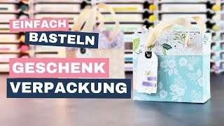 Geschenktüte basteln  einfach aus Papier eine Geschenktasche falten 🛍 Video Hop Team Stempelwiese [upl. by Illehs]