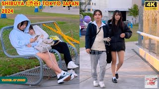 4k hdr Japan travel 2024  Walk in Shibuya 渋谷 Tokyo Japan  Relaxing Natural City ambience [upl. by Holden]