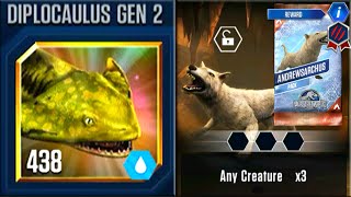 DIPLOCAULUS GEN 2 COMING SOON ANDREWSARCHUS UNLOCKED  HT GAME [upl. by Homere]