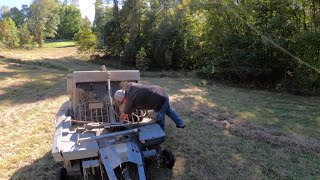 Raking and Baling Some Thick Fall Hay [upl. by Keith575]