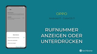 Rufnummer anzeigenunterdrücken  Oppo Android 11  ColorOS 11 [upl. by Zenia]