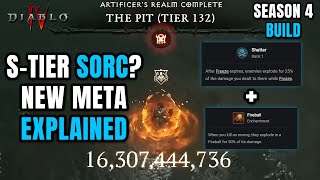 Sorc Back in STier NEW META EXPLAINED for Pit 132 Diablo 4 Season 4 [upl. by Inahet]