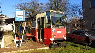 Będzin Grodziec Pamiątka po tramwaju 25 na remiza Grodziec [upl. by Dasie35]