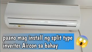 Install split type inverter Aircon TCL [upl. by Frum970]