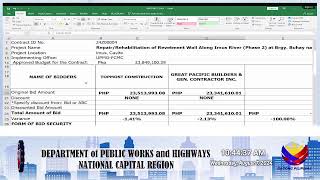 DPWH Regional Office NCR Procurement Live Stream on August 7 2024 [upl. by Loriner]