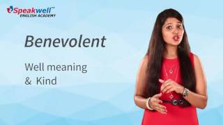 Daily Vocabulary lessons – Word 66 Benevolent [upl. by Irej]