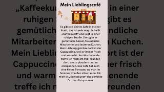 Mein Lieblingscafé Deutsch sprechen und schreiben Deutsch lesen und hören a2 b1 Deutsch lernen [upl. by Abrahams]