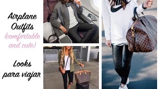 LOS MEJORES OUTFITS AL VIAJAR EN AVION ✈️AIRPORT OUTFITS [upl. by Bish]