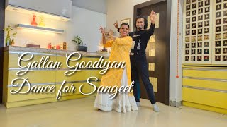 Gallan Goodiyaan  Indian Wedding Dance  Easy to Follow Steps  Weddings and Sangeets [upl. by Jeralee]