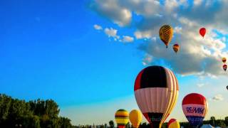 Gatineau Hot Air Balloon Festival  Montgolfieres de Gatineau 2012  Time Lapse [upl. by Teerpnam522]