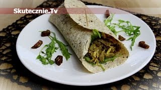 Tortilla ze słodkoostrą sałatką z indyka  SkutecznieTv HD [upl. by Suiradal709]