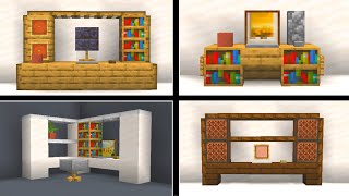 Minecraft 5 Computer DeskOffice Ideas and Builds [upl. by Eimot990]