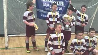 MEDALS AND CUP PRESENTATION NATIONAL SHINTY TOURNAMENT P5 AND UNDER FEB 2011AVI [upl. by Eirffej124]