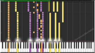 Midi Synthesia Naruto  The Raising Fighting Spirit Piano Tutorial [upl. by Desireah889]