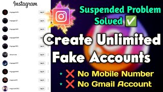 UNLIMITED INSTAGRAM ACCOUNTS  Suspended Problem Solved  Make more Instagram Accounts  TECH Light [upl. by Bruner]