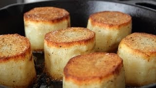 Fondant Potatoes  Crusty Potatoes Roasted with Butter and Stock [upl. by Tella]