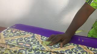 Cutting the back panel of a 6pieces skirt [upl. by Leblanc]