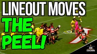 Lineout Moves  The Back Peel in Rugby  Rugby Analysis  GDD Coaching [upl. by Cousin]