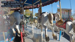 Marry Go Round POV Ride At The Schaumburg Halloween Carnival 2024 [upl. by Sophie]