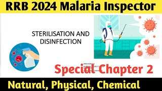 Disinfection and Sterilisation Health and Malaria Inspector RRB 2024  Latest Vacancy  Online class [upl. by Enelhtac]