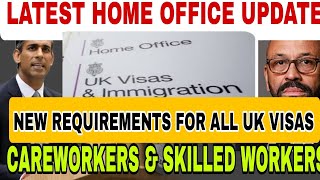 UK HOME OFFICE REQUIREMENTS FOR VISA APPLICATIONS  CARE WORKERS AND SKILLED WORKERS [upl. by Kirbie]