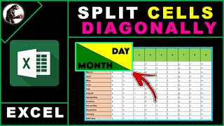 How to Split Cells Diagonally in Excel [upl. by Welch]