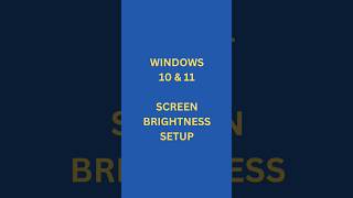 screen brightness setting in windows 10 and 11 windows trending [upl. by Bigg]