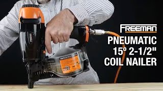 15 Degree 212quot Coil Nailer  Freeman PCN65 [upl. by Hcardahs]