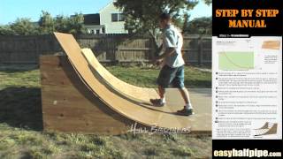 How to build a Halfpipe Step 5 MASONITE RAMP SURFACE [upl. by Adamsen]