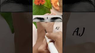 ✨AJ✨ lettering bindi art pottu chillanjirukiye bgm tattoo sindoorhack diy tamil trending [upl. by Chaudoin]