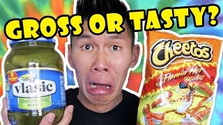 WEIRD FOOD COMBINATIONS  Gross or Tasty  Life After College Ep 510 [upl. by Sherrard]