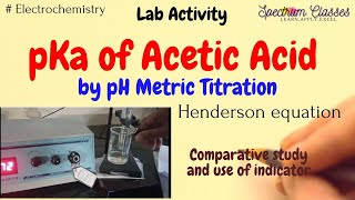 Determination of pKa value of Acetic Acid by pH metric titration pKa of Acetic acid [upl. by Wanids]