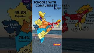 schools with computers in Indian states map [upl. by Ayrotal]