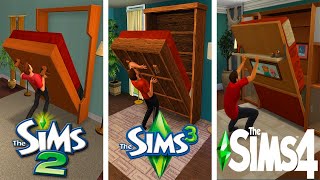 ♦ Sims 2 vs Sims 3 vs Sims 4  Murphy Bed  Mini Evolution [upl. by Irtak433]