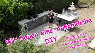 Außenküche selber bauen  DIY  Planung Bauschritte Tipps amp Kostenübersicht unserer Outdoorküche [upl. by Aicercul]