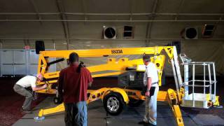 Product Review Haulotte 5533 TrailerMounted Aerial Lift [upl. by Vaientina]