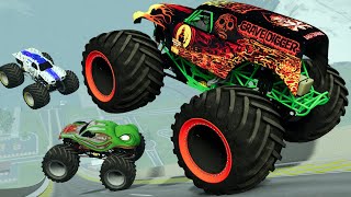 MONSTER JAM Epic High Speed Jumps and Destruction OCD Brocamino Kraken GRAVE DIGGER  BeamNGDrive [upl. by Caesar923]