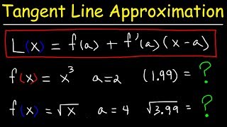 Finding The Linearization of a Function Using Tangent Line Approximations [upl. by Etterrag205]