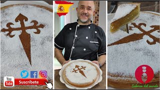 Tarta de Santiago Original  Recetas de Sabores del Mundo  Torta de Almendras  Sellando Pasaporte [upl. by Aubry793]