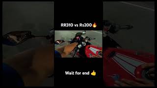 Rs200 vs RR 310 Drag race 🔥trending viral motovlog Piyushbhaiishorts [upl. by Athiste]