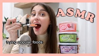 i tried popular ASMR foods… popping boba honeycomb gummy candy [upl. by Widera]