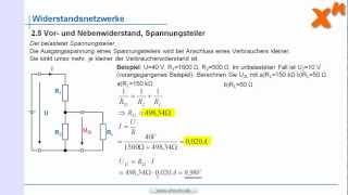 Elektrotechnik 25 Vor Nebenwiderstand und Spannungsteiler [upl. by Severson]