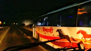 BUS RACE BETWEEN VOLVO AND MSRTC SHIVSHAHI [upl. by Heffron632]