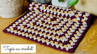 Comment faire un tapis au crochet ✨ Tuto crochet facile gratuit débutant ⭐️ Toutes tailles Déco DIY [upl. by Chancelor319]