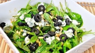 ร็อคเก็ตสลัดกับบลูชีส แบบเอเชีย Rocket Salad with Blue cheese Oriental style [upl. by Leupold709]