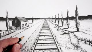 How To Draw Using 1Point Perspective [upl. by Hnahc]