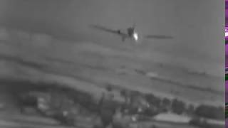 Ju 52 Shot Down  Closeup WW2 Gun Camera Footage [upl. by Ettennal]