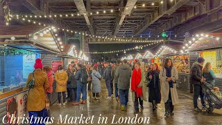 London  City Christmas Tour 2023  Southbank Christmas Market amp Lights Central London Walk 4K HDR [upl. by Ienttirb49]